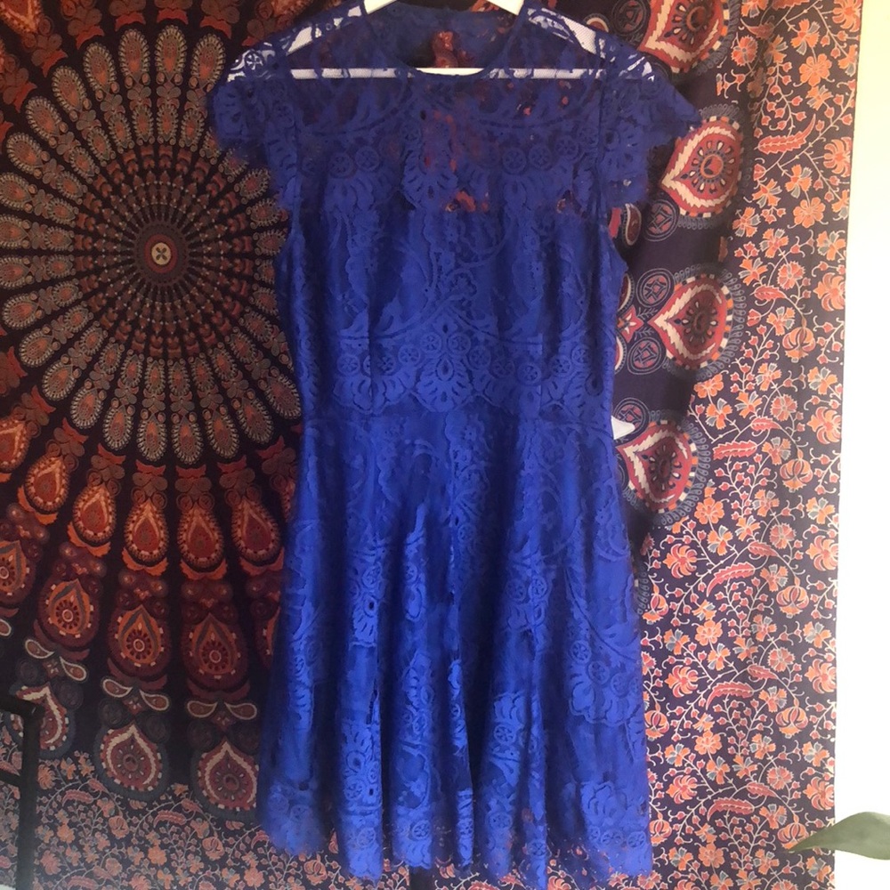 BB Dakota Royal Blue Lace Dress
